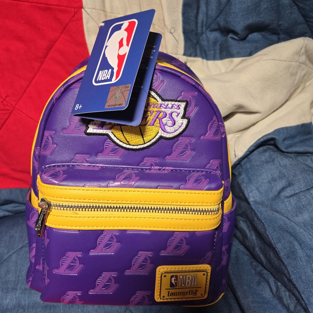 NBA Lakers Purple and Yellow Backpack